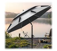 Parasol de Plage avec ancrage au Sable, résistant au Vent, 2 m / 2,2 m / 2,4 m / 2,6 m, Parasol de terrasse extérieur, Protection 50+, Parasol de pêche Portable inclinable avec aération pour Jardin