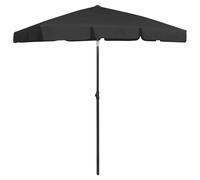 Parasol de plage haut de gamme Noir 180x120 cm, ANTI-UV DE12968