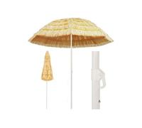 vidaXL Parasol de plage style hawaïen naturel – Pare-soleil patio 240 cm – Beige
