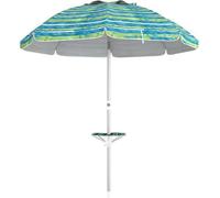 Parasol de plage résistant au vent avec mécanisme à vis - Parasol de plage protégeant des UV - Parasol pour créer de l'ombre lors des journées à la plage - Parasol de vacances avec mécanisme à vis - P