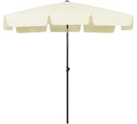 Parasol de plage résistant au vent avec piquet à vis - Parasol de plage anti-UV - De l'ombre sur la plage - Parasol avec mécanisme rotatif - Vacances à la mer - Parasol de plage résistant au vent - Jo