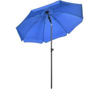 Parasol de plage résistant au vent avec piquet de fixation - Parasol de plage anti-UV - Vacances à la mer - De l'ombre sur la plage - Piquet de fixation sans fil - Parasol avec mécanisme rotatif - Jou