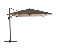 Parasol décentré Eléa inclinable carré Noisette Hespéride - Taupe