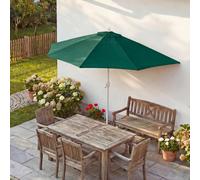 Parasol demi-rond Parla, demi-parasol balcon, UV 50+ polyester/alu 3kg ~ 300cm vert sans support