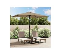vidaXL Parasol d'extérieur avec mât en métal 300x200 cm taupe