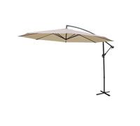 Parasol déporté Ø350cm - Hardelot - Coloris Beige. structure anthracite. manivelle anti-retour.