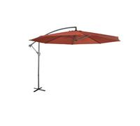Parasol déporté Ø350cm - Hardelot - Coloris Terracotta. structure anthracite. manivelle anti-retour.