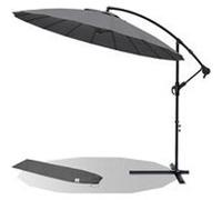 Parasol deporte 3m shanghai avec housse de protection gris gris G
