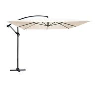 Parasol déporté 3x3m acier écru - Oviala Genova