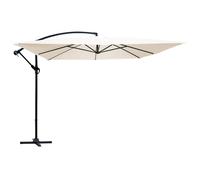 Parasol déporté 3x3m acier écru - Oviala Genova