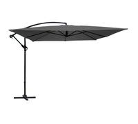 Parasol déporté 3x3m acier gris anthracite - Oviala Genova
