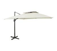 Helloshop26 Parasol déporté rectangulaire - Sable