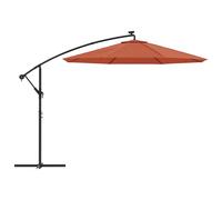 Helloshop26 Parasol déporté LED - Terre cuite