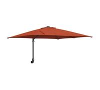 Parasol déporté ajustable - vidaxl - Terracotta - Triangulaire - Polyester - 300 cm - Inclinaison 360° - Pliable