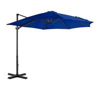 Parasol Déporté Avec Mât En Aluminium 300 Cm Bleu Helloshop26 02_0008491 Multicolore
