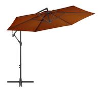 Helloshop26 Parasol déporté rectangulaire - Terre cuite