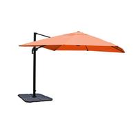 Parasol Déporté Avec Pied En Croix 3 X 3m Polyester Couleur Terre Cuite Aluminium 23kg Avec Pieds 04_0007922 Multicolore