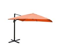 Parasol Déporté Avec Pied En Croix 3 X 3m Polyester Couleur Terre Cuite Aluminium 23kg Sans Pieds 04_0007925 Multicolore