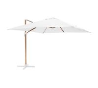 Parasol déporté carré 3x3m effet bois écru - Oviala Brescia