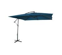 Parasol déporté carré 3x3m - Hardelot 3x3m - Bleu canard - Manivelle anti-retour | Toile déperlante | Facile à utiliser