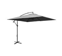 Parasol déporté carré 3x3m - Hardelot 3x3m - Gris - Manivelle anti-retour | Toile déperlante | Facile à utiliser