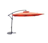 Parasol Déporté Carré CAPRI Terracotta Alu 3x3 m | Toile Polyester 160 g/m², Structure Époxy Anti-Oxydation, Réglable en Hauteur, Protection UV 50+