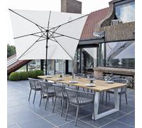 Parasol déporté écrue 3x3 m poseidon
