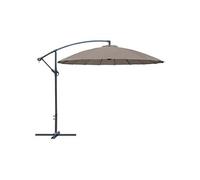 - Parasol déporté en aluminium et fibre de verre 3m Pagode taupe