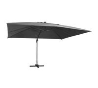 Parasol déporté et lumières led aluminium 400 400 x 300 x 268 cm aluminium