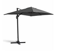 Parasol déporté inclinable et rotatif 2x3m aluminium gris anthracite Amalya - Oviala