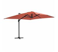 Parasol déporté inclinable et rotatif 4x3m en aluminium terracotta Caserta - Oviala