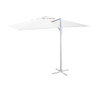 PARASOL DÉPORTÉ INCLINABLE PARE-SOLEIL DE JARDIN BLANC 3X4 EN ALUMINIUM MICHIGAN