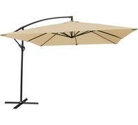 Parasol déporté MOLOKAI carré 2,7x2,7m beige
