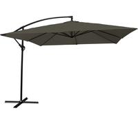 Parasol déporté MOLOKAI carré 2,7x2,7m gris