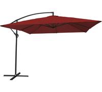 Parasol déporté MOLOKAI carré 2,7x2,7m rouge