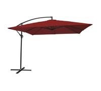 Parasol déporté MOLOKAI carré 2,7x2,7m rouge