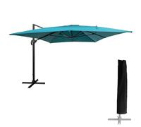 Parasol déporté MOLOKAI rectangulaire 3x4m bleu + housse