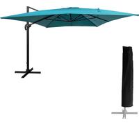 Parasol déporté MOLOKAI rectangulaire 3x4m bleu + housse