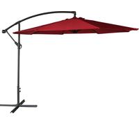Parasol déporté OAHU rond 3,50m de diamètre rouge