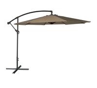 Parasol Déporté Oahu Rond 3,50m De Diamètre Taupe Marron