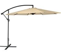 Parasol déporté OAHU rond 3m de diamètre beige