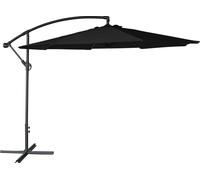 Parasol déporté OAHU rond 3m de diamètre noir