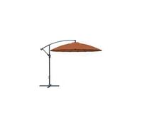 Parasol déporté Pagode Aluminium époxy - Fibre de verre - 300 - Sienne
