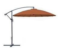 Parasol déporté Pagode PROLOISIRS Aluminium époxy - Fibre de verre - 300 - Sienne