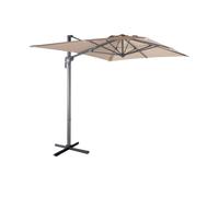 Alice's Garden - Parasol déporté rectangulaire 2x3m - Antibes - Beige - Parasol excentré inclinable. rabattable et rotatif à 360°.