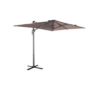 Parasol déporté rectangulaire 2x3m - Antibes - Taupe - Parasol excentré inclinable. rabattable et rotatif à 360°.
