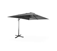 Parasol déporté rectangulaire 3x4 m - Wimereux - Gris - Parasol excentré inclinable dans 5 positions. rotatif à 360°.