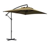 Parasol déporté rectangulaire dim. 294L x 193l x 250H cm pied en croix kaki Kaki G