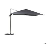 Hespéride - Parasol Déporté Équador - Couleur Ardoise - 4 x 3 m - Aluminium Anti Corrosion, Toile Déperlante, Inclinable, Rotatif - Pour Jardin, Terrasse