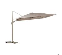 Hespéride - Parasol Déporté Rectangulaire Melhia Lin/Argile - 4x3m - Aluminium Anti-Rouille - Mobilier d'Extérieur Terrasse